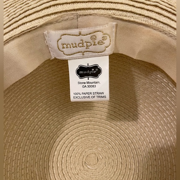 NWOT Mud Pie HAPPILY EVER AFTER... Straw Hat Honeymoon Wedding Floppy Sun Hat - Picture 4 of 4